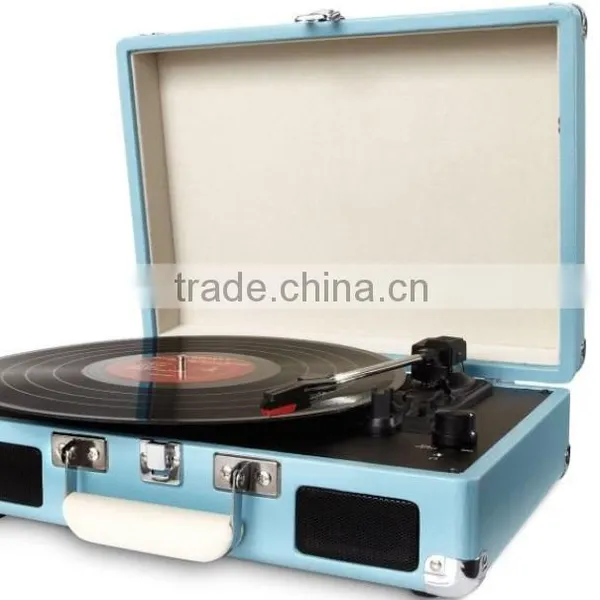 Hot Sale Newest Portable Suitcase Turntable Player Vinyl Records Suitcase Gramophone photo-2