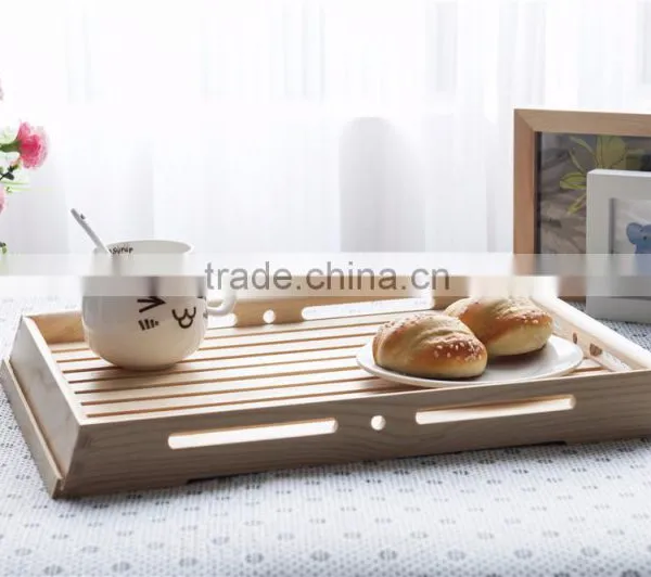 Cheap Wooden Fruit Tray Bread Tray Wooden Serving Tray photo-3