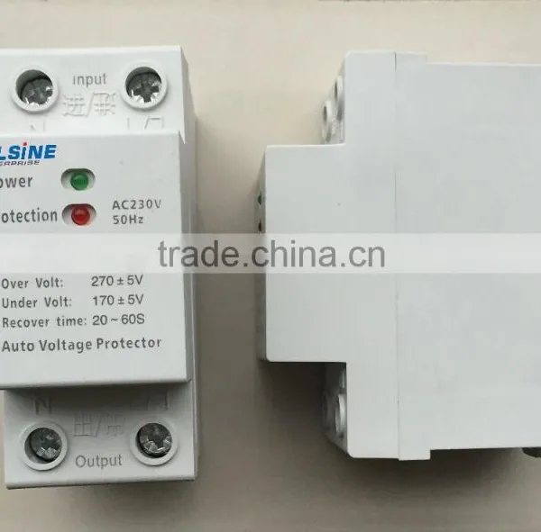 Household 32A 220V 36mm Din Rail Mounting Over Voltage Protective Relay photo-3