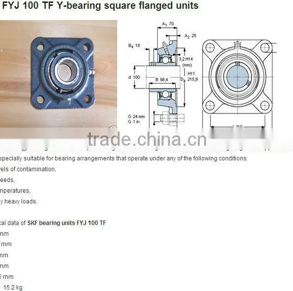 Square Flanged Unit FYJ100 TF
