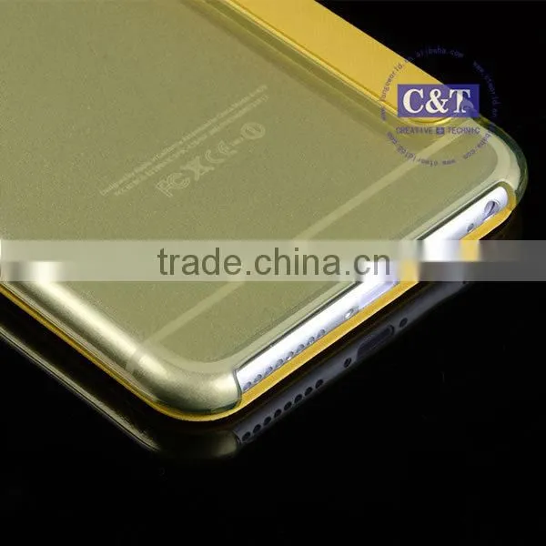 C&T Transparent Back Smartphone Smart Window Folio Wallet Case Slim Flip Leather Case For Apple IPhone 6 4.7 Inch photo-6