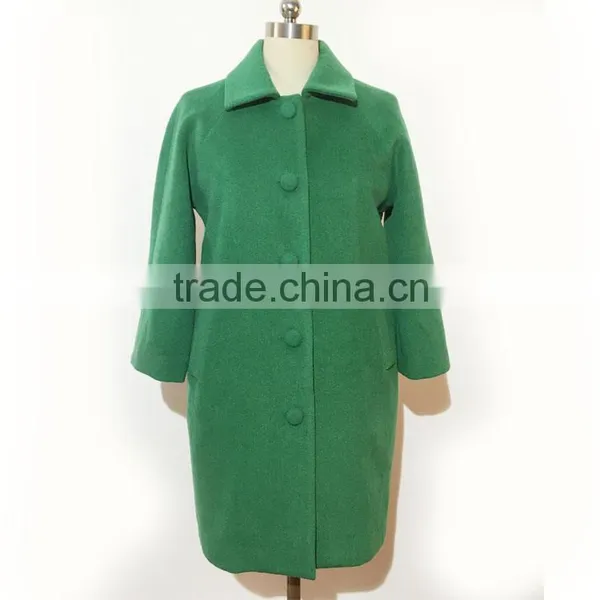 2016AW Woolen Garment Customized Woman's Fashion Long Coats Four Buckle