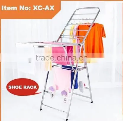 High Quality Foldable Clothes Drying Rack With Shoes Rack XC-AX