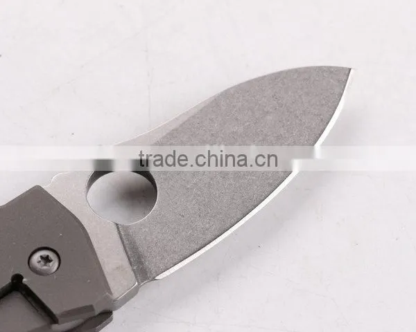 OEM D2 Blade Material Pocket Knife With Titanium Alloy Handle photo-4