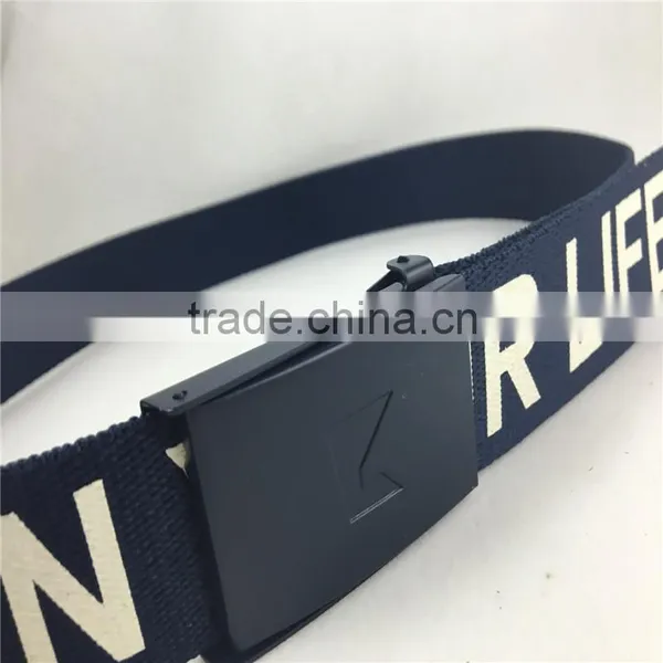 3.5cm Dark Blue Print Canvas Belt photo-2