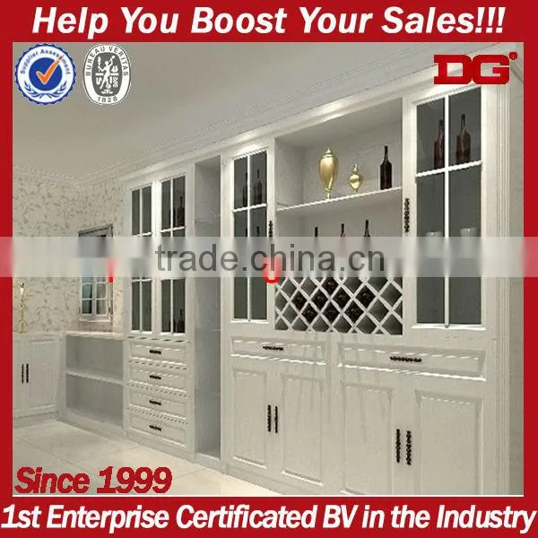 Wooden Wine Glass Display Storage Cabinet