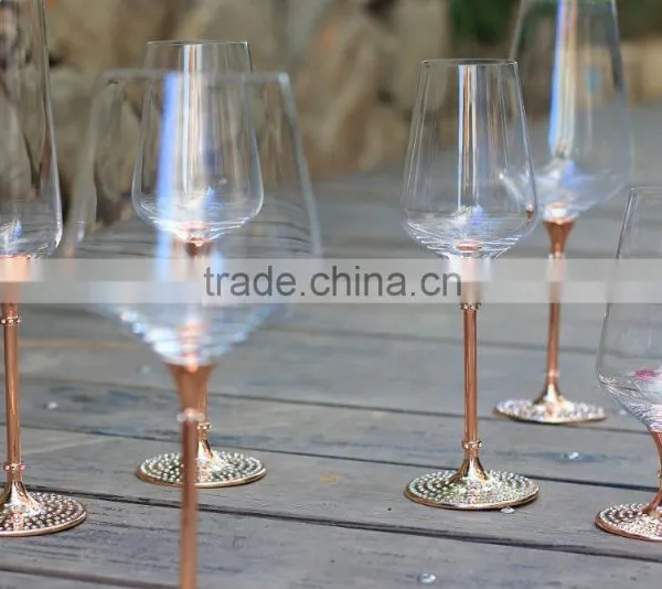 Custom Wine Glass Glitter Gold Vodka Glasses Drinking Spirit Glass Crystal Juice Glassware photo-4