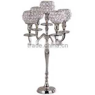 2016 Hot Product Crystal Beads Candelabra Wedding Centerpieces photo-5