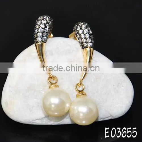 Fashion Imitation Pearl Earring Design/wholesale Charms Stud Earring With Pin photo-2