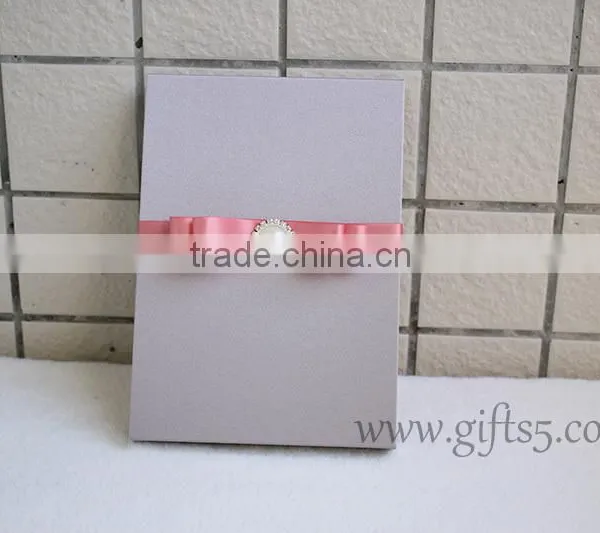 Custom Handmade Wedding Invitation Box With Ribbon photo-3