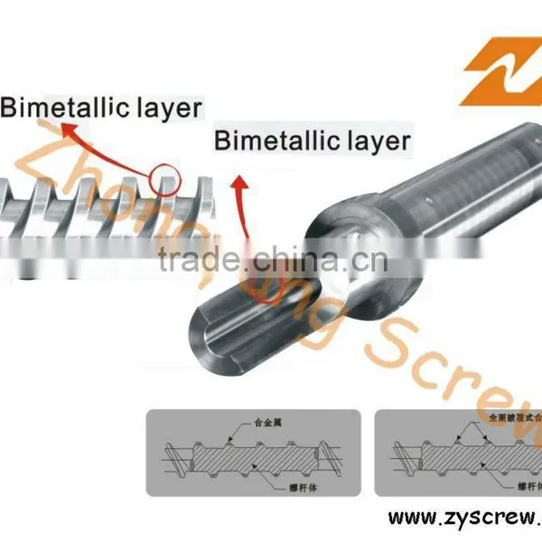 Bimetallic Single Screw and Barrel for Extruder