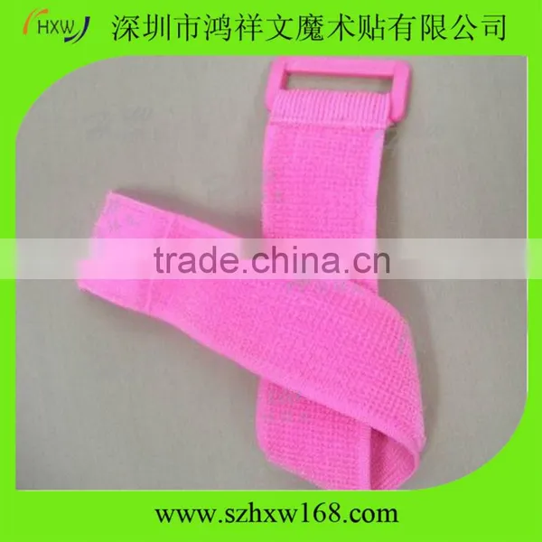 Custom Elastic Hook Loop Strap With Buckle