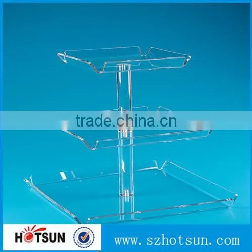 Crystal Acrylic Wedding Cake Stand Decoration , 3 Tiers Acrylic Cake Stand for Party photo-2