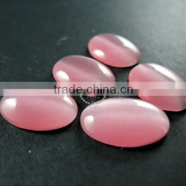 13x18mm Oval Pink Synthetic Cat Eye Cabochon DIY Supplies for Earrings,rings,pendant Charm Supplies 4120064 photo-3