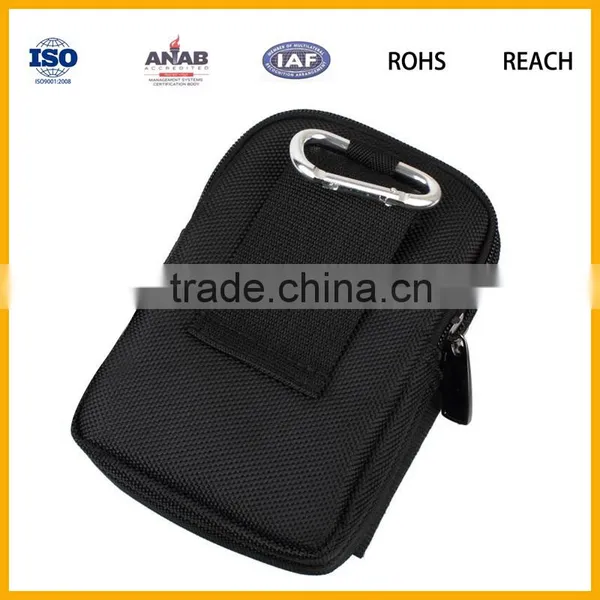 High Quality Cheap 300D Men Cycling Sport Waist Bag With Hasp Mobile Phone Pocket photo-2