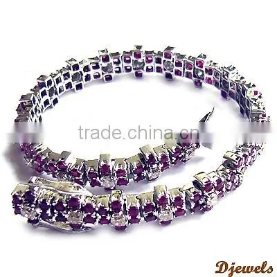 White Gold Diamond Bracelet, Ladies Bracelet, Diamond Jewellery photo-2