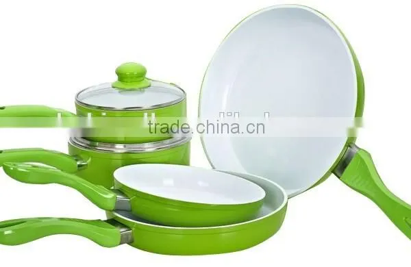 7pcs Aluminium Ceramic Coating Frypan