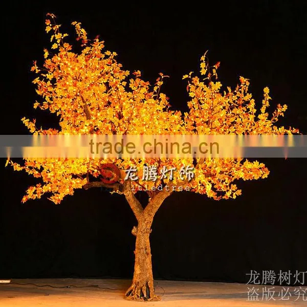 Waterproof Artificial Yellow Lighted Maple Tree photo-2
