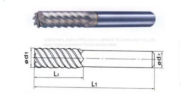 Customized 6 Flute Carbide End Mill With Coating photo-2