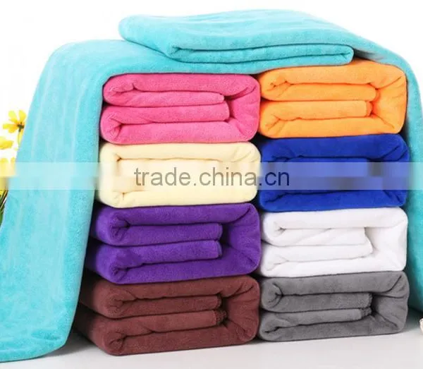 Hot Selling Microfiber Cotton Plain Thick 400g Beach Towel 70*140 Sauna Bath Towel photo-3