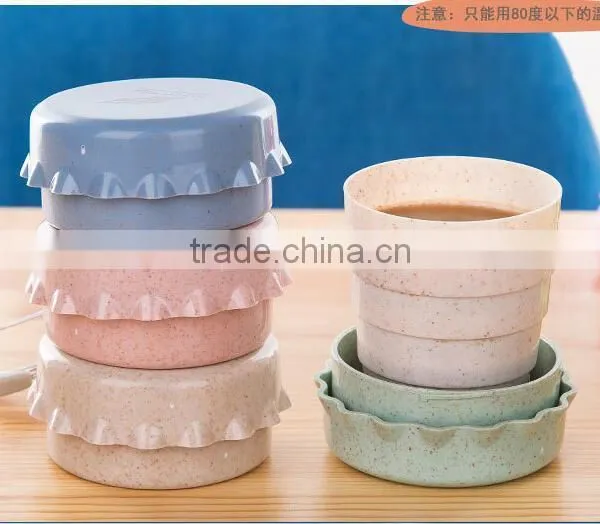 Environmental Protection Wheat Fiber Coffee Cups Wheat Fiber Mug Cup /Wheat Straw Plastic Tea Cup photo-6
