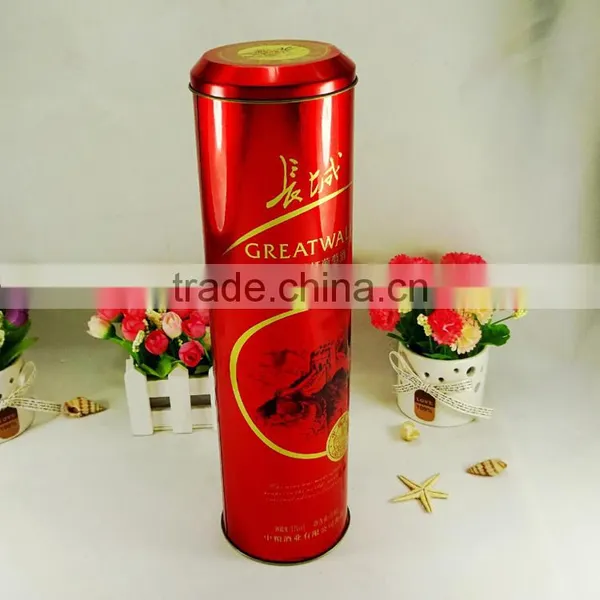 Gift Package Box Round Wine Tin Container