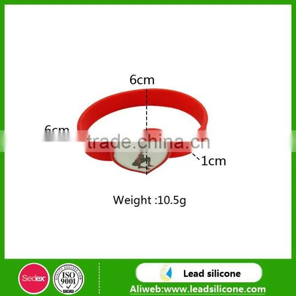 High Quality Cheap Debossed Silicone Wristbands/ Custom Silicone Heart Watch Bracelets photo-3