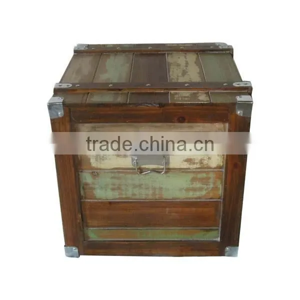 Vintage Wooden Storage Box Wooden Craft Box photo-3