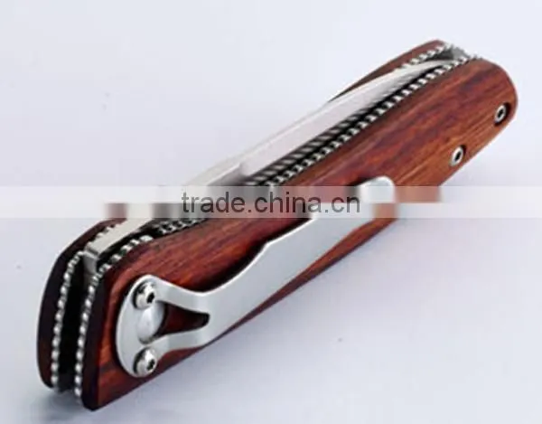 Wooden Camping Folding Fruit Knife With Wooden Handle photo-4