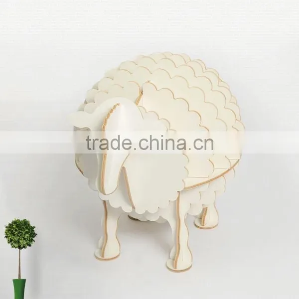 Art Deco Furniture Lovely Sheep Wood Shelf New Bookshelf Modern Design photo-5