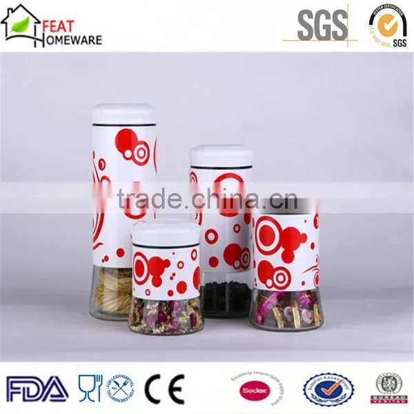 High Quality Glass Kitchenware Seasoning Bottle Pasta Storage Canister Jar