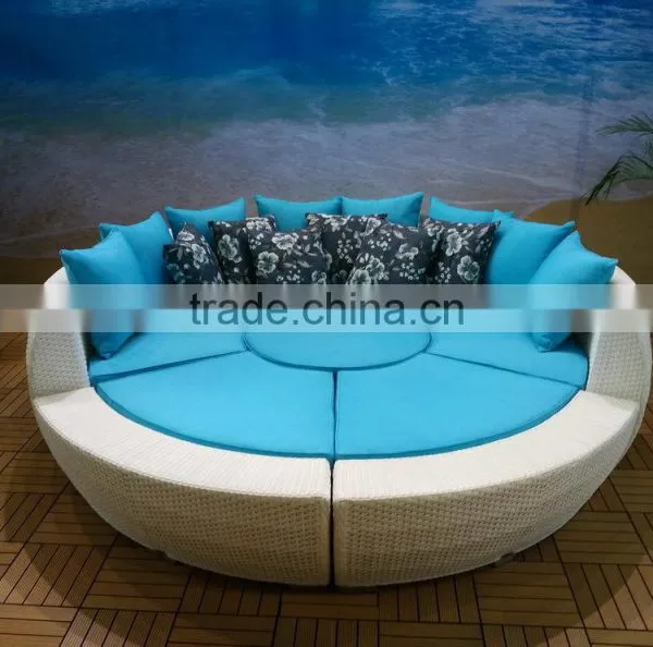 Pool Side Outdoor Rattan Furniture Lounge With Sun Roof photo-2