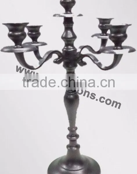 5 Arm Black Candelabra & Candle Holders Black Candelabras Sale photo-4