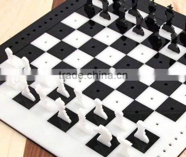 JYCB-002Factory Wholesale Custom Acrylic Chess Board Set,clear Glass Chess Set photo-6