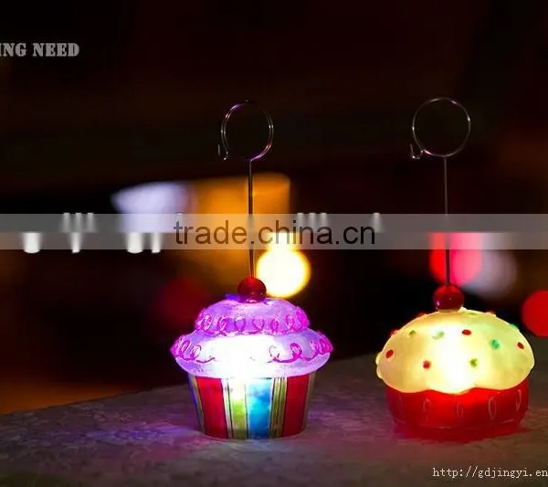 2016 China LED Acrylic & Plastic Card Holder Sweety Cake Office Supplies Cheap Wholesale photo-2