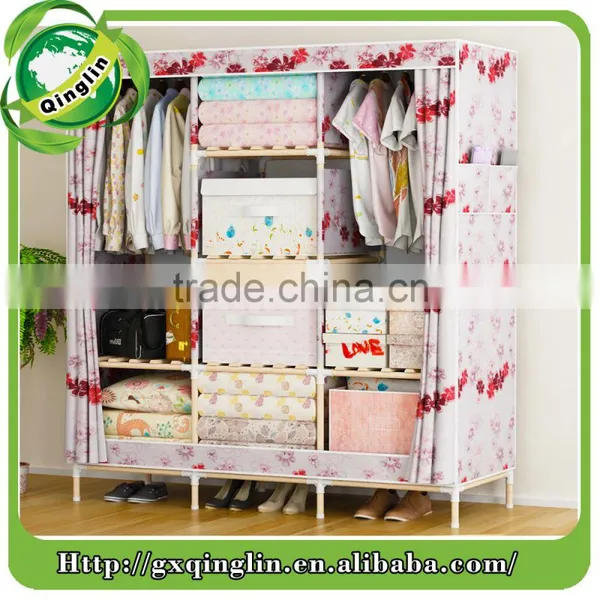 Used Clothing Hanging Plastic Wardrobe Shoe Storage Made From Hard Wood photo-2