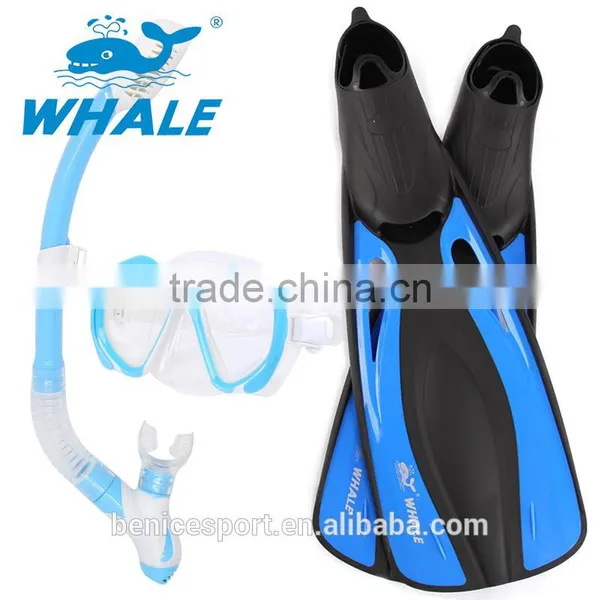 10%OFF Panoramic Wide View Mask Dry Snorkel Fin Set photo-3