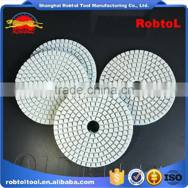 3" 100# Diamond Polishing Pads Hook and Loop Flexible Marble Granite Concrete Stone Wet Dry Grinding Floor Disc photo-3