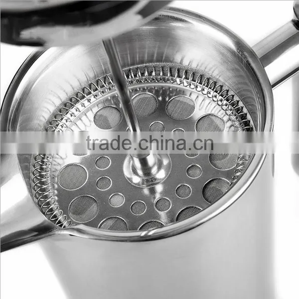 Stainless Steel French Press Coffee&tea Plunger Top Quality Espresso and Tea Maker Includes 6 Filters photo-3
