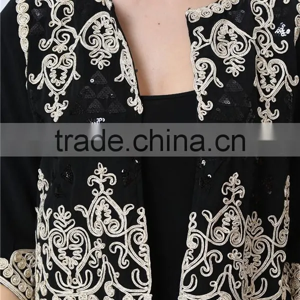 Guangzhou Factory Casual Beautiful Lady Blazer /Jacket With Embroideried Detail for Ladies photo-5
