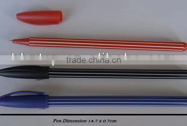 BHNPP4484 Ballpoint Pens Promotional Gift Plastic Stripe Ballpint Pen For Sale