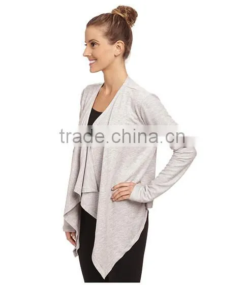 2016 Spring Open French Terry Fabric Thin Coats and Jackets for Women photo-2