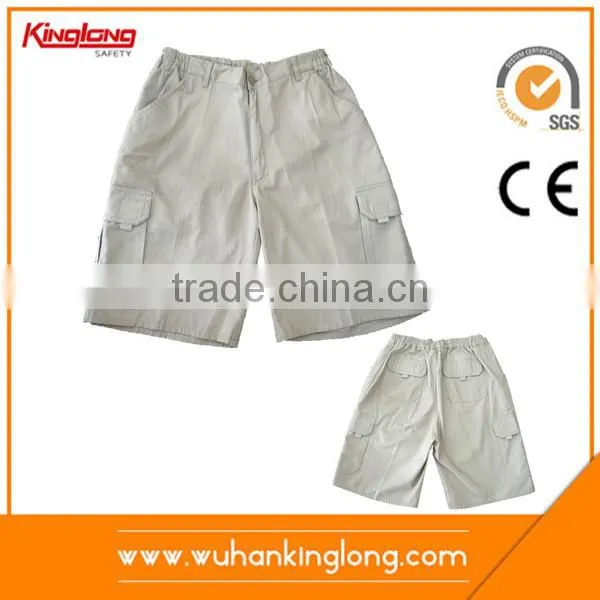 100%cotton 240GSM Demin Mens Grey Cheap Mens Work Shorts photo-3