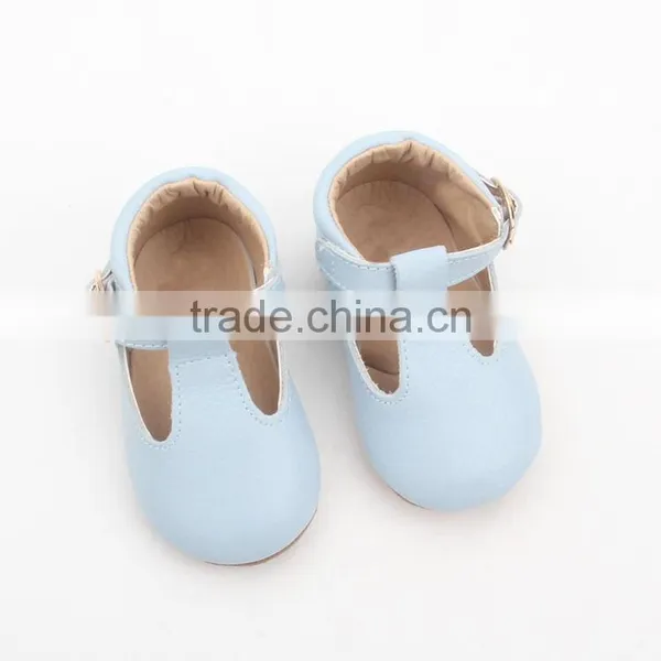 New Tbar Style Funny Girls Soft Baby Leather Shoes photo-5
