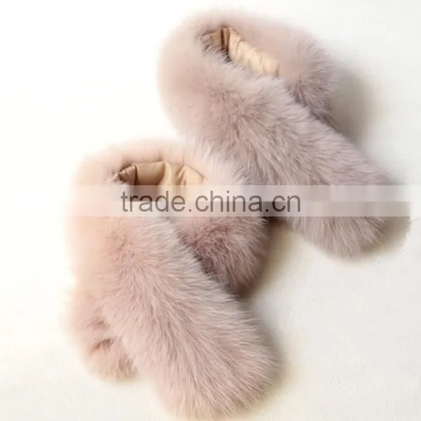 Myfur New Arrival Natural Or Dyed Women Men Jacket Detachable Fox Fur Collars photo-6