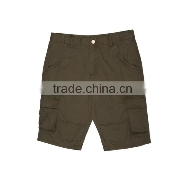 Apparel Factory Fashion Design Army Green Micro Cheap Chino Six Pockets Sports Short Pants photo-3
