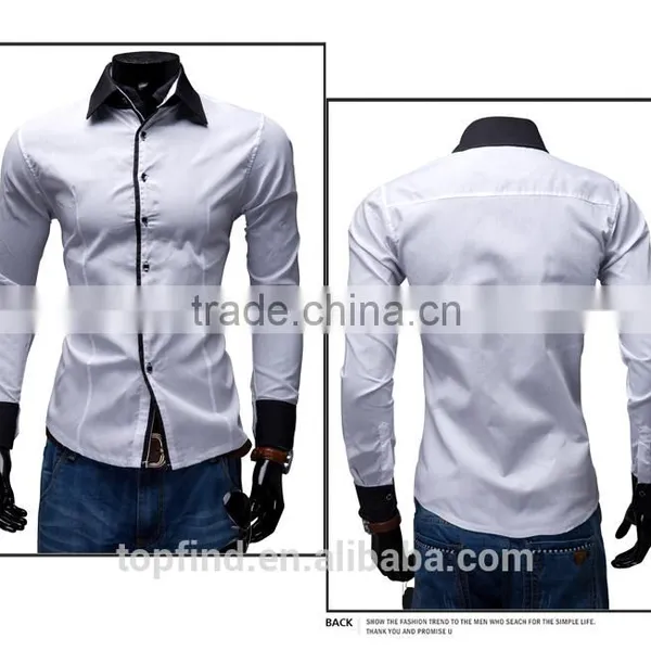 Beautiful Bright Color Slim Fit Men Dress Blank Shirt for Men photo-2