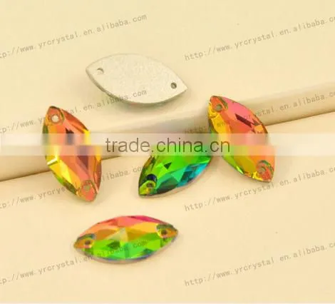 High Quality Very Thin Cyrstal Glass Sew on Stone for Wedding Dress photo-3