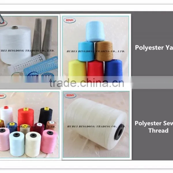 40s/3 Raw White Ring Spun Polyester Yarn From Wuhan Factory photo-6