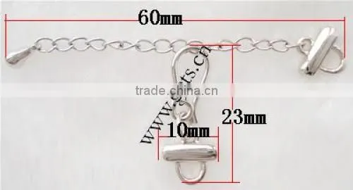 New Cheaper Price Sterling Silver Hook and Eye Clasp 925 Extender Chain & Single-strand photo-2